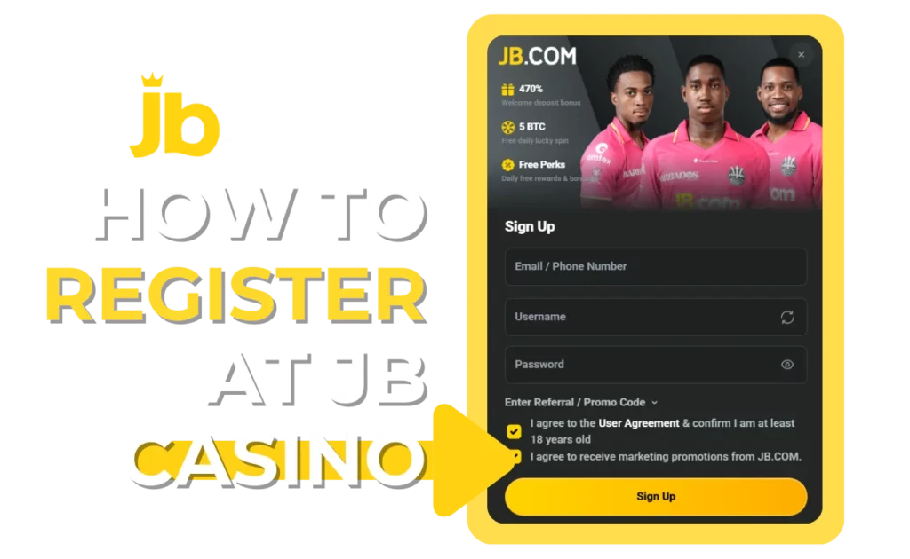Registration JB Casino India